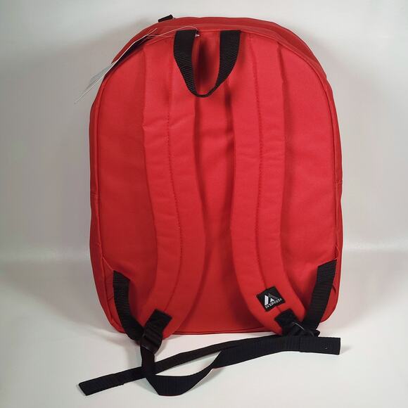 Everest Classic School Backpack 16.5" Solid‎ RED Color 2045CR/RD 1340 cu. in NWT - Picture 4 of 13